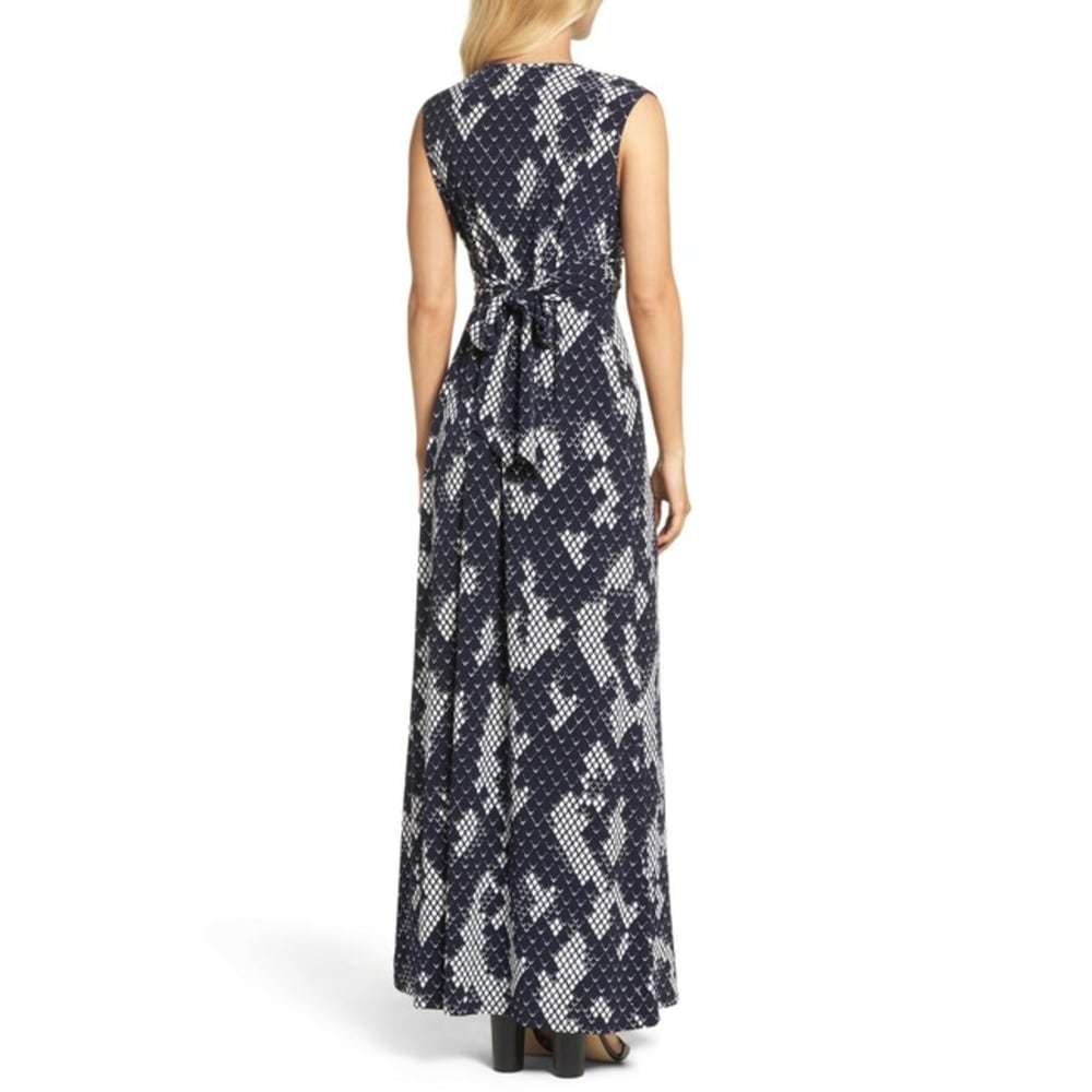 Eliza J | Size 2 Navy Ivory Jersey Maxi Dress - Picture 2 of 7